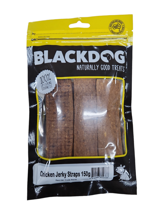 BlackDog Chicken Jerky Straps 150G