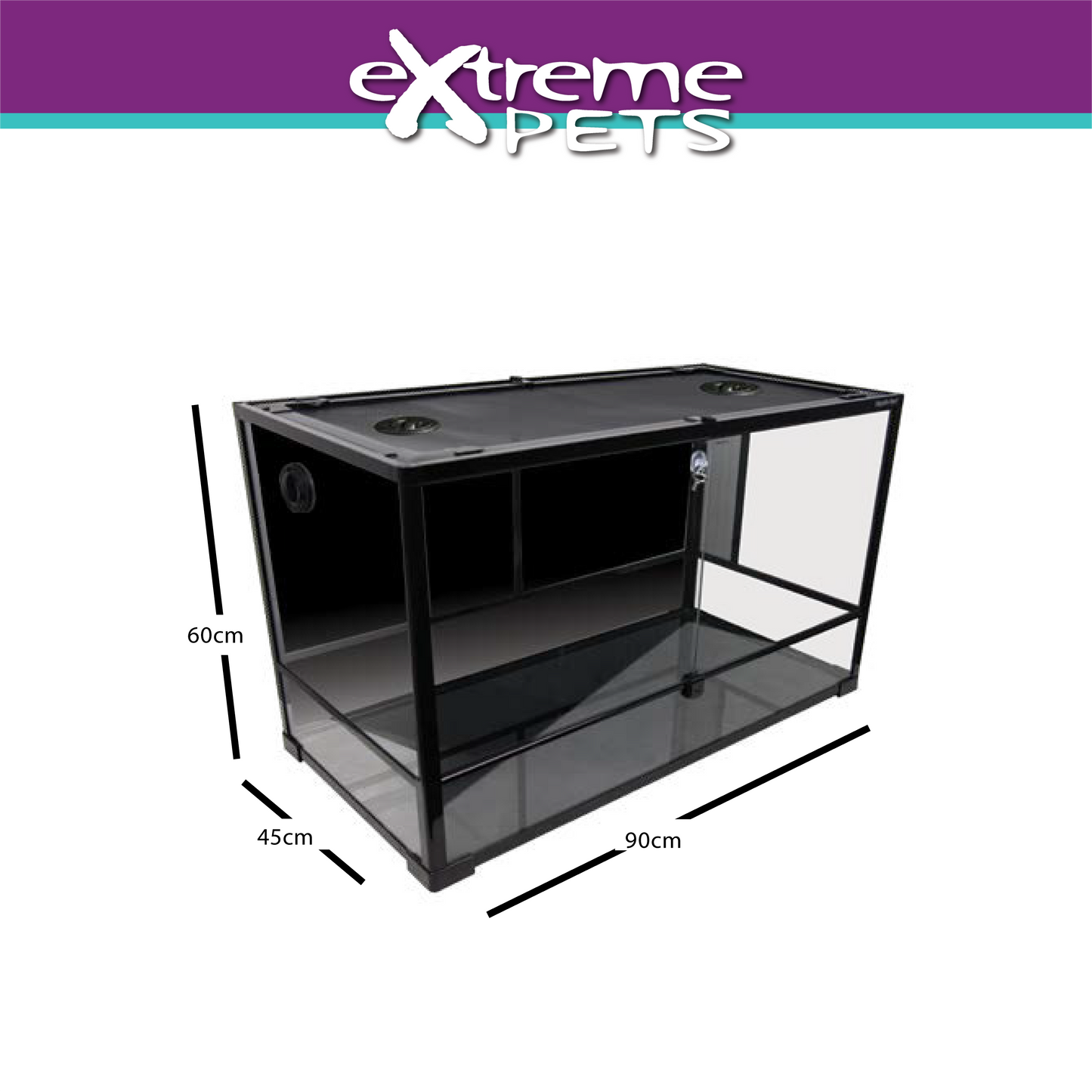 ReptileOne RTF 900HT GLASS HINGED DOOR TERRARIUM